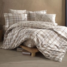 Pazarcan Ranforce Nevresim Takımı Çift Kişilik Ravel V1 Bej