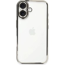 SHC4200 Iphone 16 Kılıf Lensli Silikon - Gümüş
