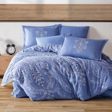 Pazarcan Pamuk Saten Çift Kişilik Nevresim Takımı Rovi V1