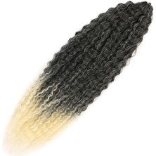 Pazarcan Brazilian Afro Dalgası Saç / Siyah / Platin Ombreli