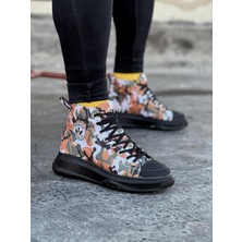 Pazarcan Koyu Askeri Erkek Yarım Bilek Ayakkabı