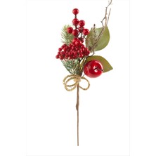 SHC4200 Elma Yapraklı Kokina Yılbaşı Süsü 29 cm