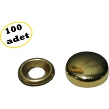 100 Adet Gold Dekoratif Vida Kapağı 15 Mm Vida Kapak