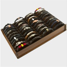 SHC4200 Standlı Kaliteli Suni Deri Toptan Bileklik 40 Adet