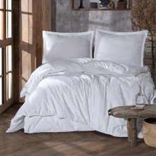 Pazarcan Ranforce Nevresim Takımı Çift Kişilik Velvet V1 Beyaz