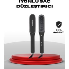 Poebgo Family's Iyonlu Saç Düzleştirici Tarak Hızlı Isınma ve Ayarlanabilir Isı