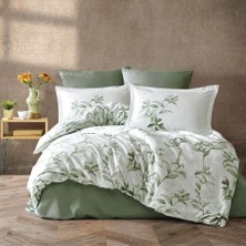 Pazarcan Pamuk Saten Çift Kişilik Nevresim Takımı Mass V2 Yeşil