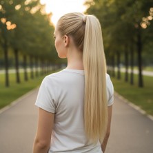 Pazarcan Bağlamalı Düz At Kuyruğu / Kumral Beyaz Platin Röfleli