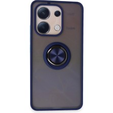SHC4200 Redmi Note 13 4g Kılıf Montreal Yüzüklü Silikon Kapak - Lacivert