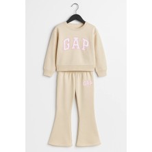 ML Çocuk Takım  Gap Model Uzun Kollu  Alt Pantolonu Ispanyol Paça Pamuk Üç Iplik Fırçalı Kumaş