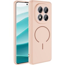 Farma Teknoloji Redmi Note 14 Pro 5g Kılıf M-Safe Şarj Özellikli Zore Meta Kapak - Rose Pembe