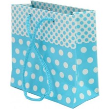 Vipfoni Hediyelik Minik Boy Puantiyeli Karton Çanta 11X11 10 Adet