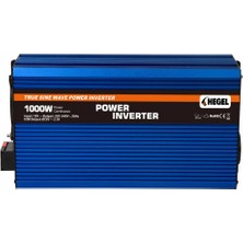 Hegel - 1000 Watt 12 Volt Tam Sinüs Inverter - 12V 1000 W Karavan ,bağ Evi ,konteynır ,yat Invertör