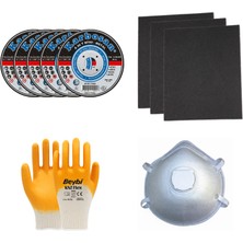 Endüstriyel Ümit Yapı Market Şantiye Başlangıç Seti | Metal Kesme Diski 115 mm + Zımpara + Eldiven + Maske