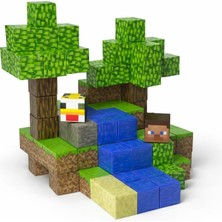 Minelox T113 Triple Valley Brook 100 Adet Mine Craft Magnetik Küp Yapı Blokları Oyuncak Seti