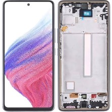 Genos Samsung Galaxy A53 5g A536 Ile Uyumlu OLED Ekran Dokunmatik Çıtalı Dar Ekran Siyah