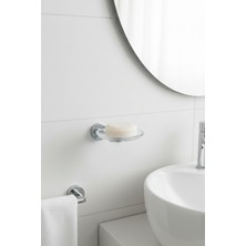Paslanmaz Krom Duvar Tipi Sabunluk Banyo-Lavabo (Dübel-Vida)