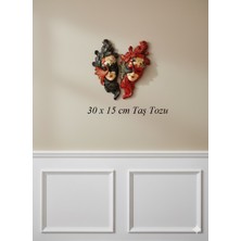 Merya Taş Tozu Venedik Maske Duvar Süsü( 2'li)