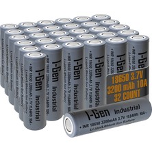I-Gen Batteries Industrial E004 Inr 18650 3.7V 3200 Mah 10A 11.84WH Li-Ion Şarjlı Pil Düz Başlı Lityum Pil