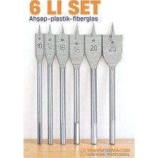 Eldenör Hsnet Ahşap Yaprak Matkap Ucu Seti - Plastik Fiberglas Ahşap Delik Açma Panç Seti