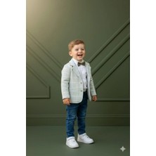Bontino Erkek Çocuk Spor Ceketli Gömlekli ve Pantolonlu 3'lü Premium Seri