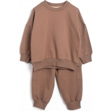 Vauva Ikili Takım Kız Erkek Çocuk Unisex Ikili Sade Takım