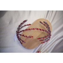 Lovenel Çift Taraflı Helen Saç Aksesuarı Gelin Tacı