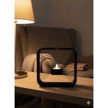 Aspata Store Buğz Kare Askılı Mumluk Duvara Asılan Şık Dekoratif Mumluk 16×16 cm
