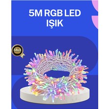Genel Tedarik 5 Metre Şeffaf Kablo LED Peri Işığı 50 Ampullü Dekoratif LED - EMTHBA3537-4669