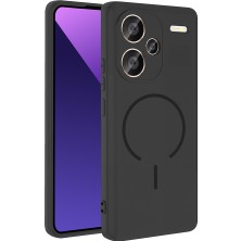 Redmi Note 13 Pro Plus 5g Kılıf M-Safe Şarj Özellikli Zore Meta Kapak - Siyah