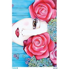 Diamond Craft N: 3117 Çiçek, Kadın, Modern, Soyut Desenli 30*42 cm Dekopaj