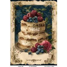 Baykuşca Lacivert Serisi VBS42 Mavi, Çiçek, Portre Desenli 30*42 cm Pirinç Dekopaj