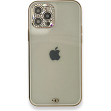 Starseven Iphone 12 Kılıf Liva Taşlı Silikon - Beyaz