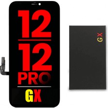 Genos Apple Iphone 12 LCD Ekran Dokunmatik Siyah OLED Gx Marka