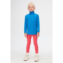 Saks Basic Kışlık Tam Balıkçı Yaka Uzun Kollu Kız Çocuk Tişört