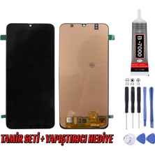 Genos Samsung A505 A50 LCD Ekran Tft A Kalite (Işık Ayarlı) Siyah Montaj Kiti Hediye