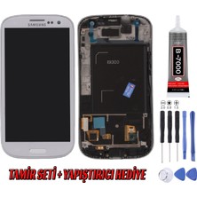 Genos Samsung I9300 S3 LCD Ekran Beyaz Montaj Kiti Hediye