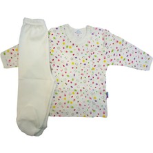 Aktif Bebek Sema Baby Bebek Pijama Takımı 0-3 Ay - Krem