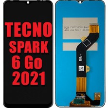 Genos Tecno Spark 6 Go 2021 Ekran Dokunmatik Siyah Çıtasız Orjinal