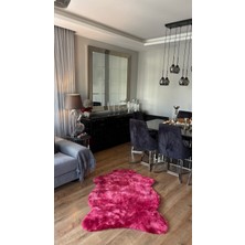 Doğuş Peluş Halı Batik Tavşan Fuşya Yumuşak Dokulu Peluş Halı Tek Kafa Post