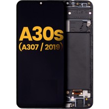 Genos Samsung Galaxy A30S A307 LCD Ekran Dokunmatik Siyah Çıtalı A Plus Kalite
