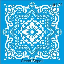 6174 Karo Desen, Barok, Etnik Desen Stencil 30 * 30 cm