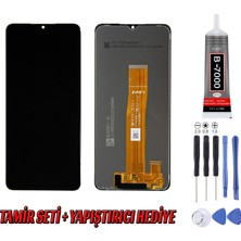 Genos Samsung A125 A12 LCD Ekran Çıtasız Siyah Montaj Kiti Hediye