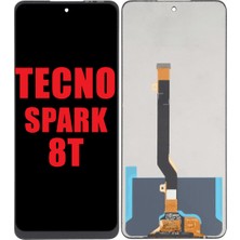 Genos Tecno Spark 8t Ekran Dokunmatik Siyah Çıtasız Orjinal