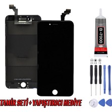 Genos Apple Iphone 6 Plus LCD Ekran A+ Siyah Montaj Kiti Hediye