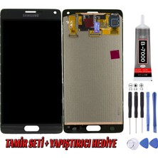 Genos Samsung N910 Note 4 LCD Ekran Siyah Montaj Kiti Hediye