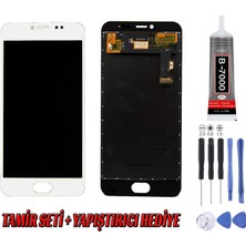 Genos General Mobile Gm6 LCD Ekran Çıtasız Beyaz Montaj Kiti Hediye
