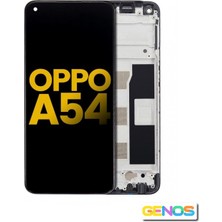 Genos Oppo A54 LCD Ekran Dokunmatik Siyah Çıtalı A Plus Kalite