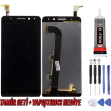 Genos General Mobile Gm5 Plus LCD Ekran Çıtasız Siyah Montaj Kiti Hediye