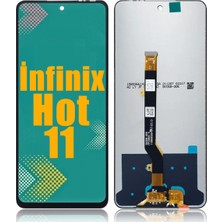 Genos Infinix Hot 11 LCD Ekran Dokunmatik Siyah Çıtasız A Plus Kalite